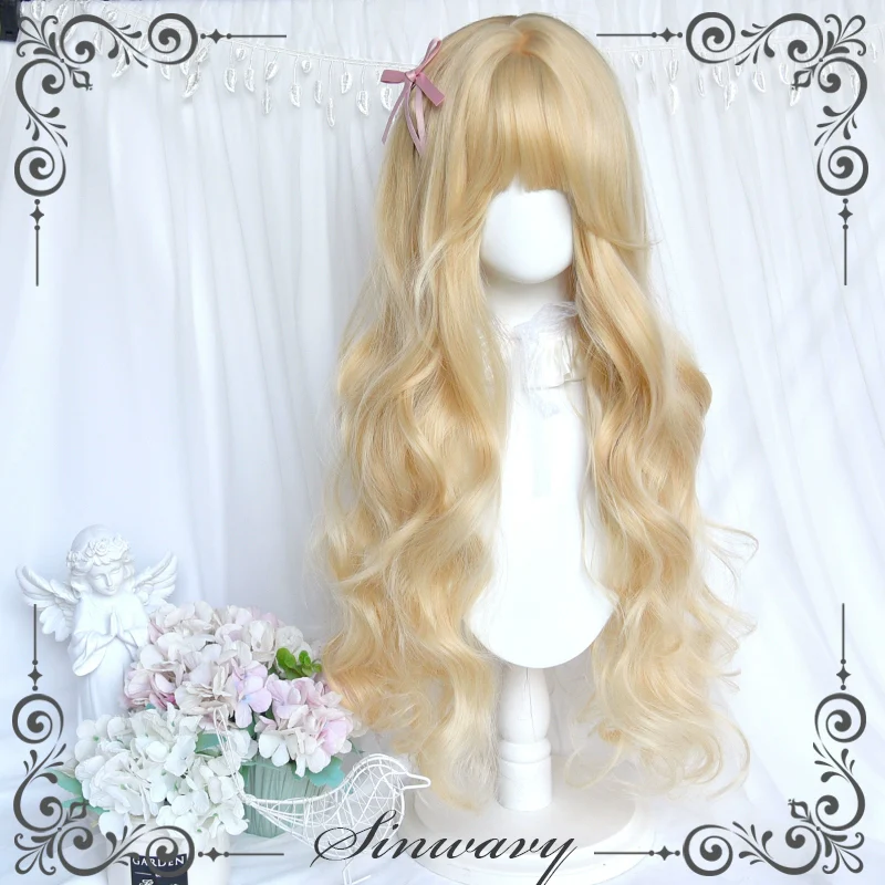 Sinwavy - Elegant Lolita Platinum Wig Long Curly Layered Wig - Image 2
