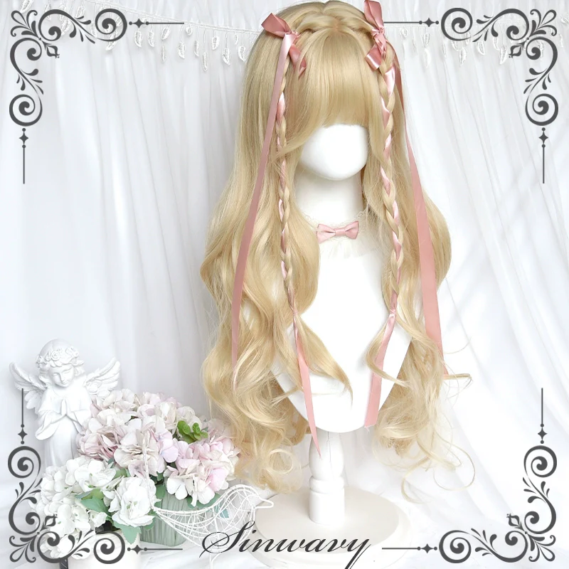 Sinwavy - Elegant Lolita Platinum Wig Long Curly Layered Wig - Image 3