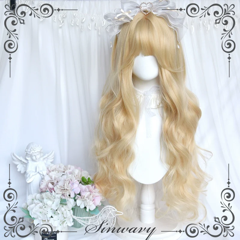 Sinwavy - Elegant Lolita Platinum Wig Long Curly Layered Wig - Image 4