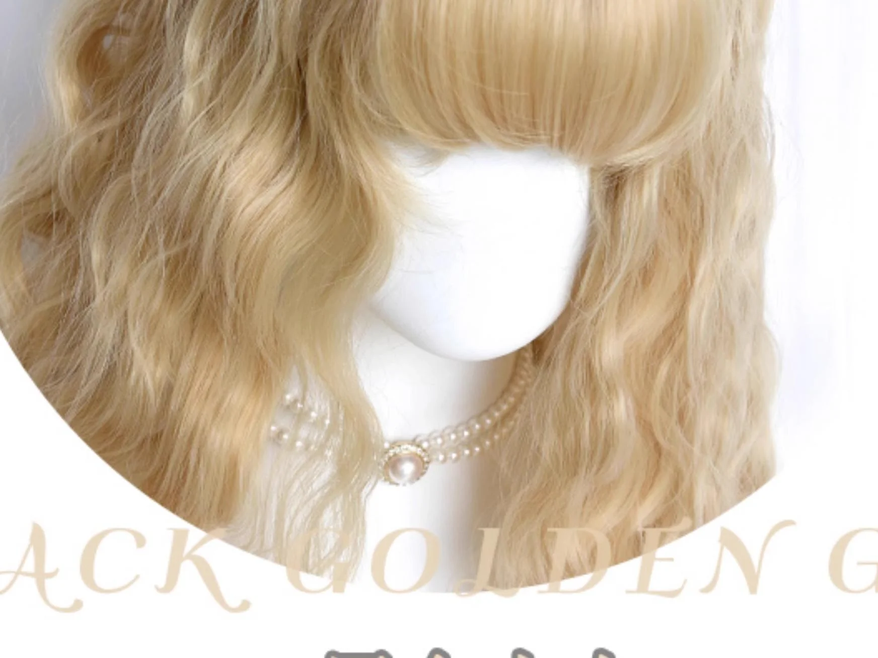 Sinwavy - Black Gold Girl - Elegant Lolita Wig Golden Long Curly Hair - Image 10