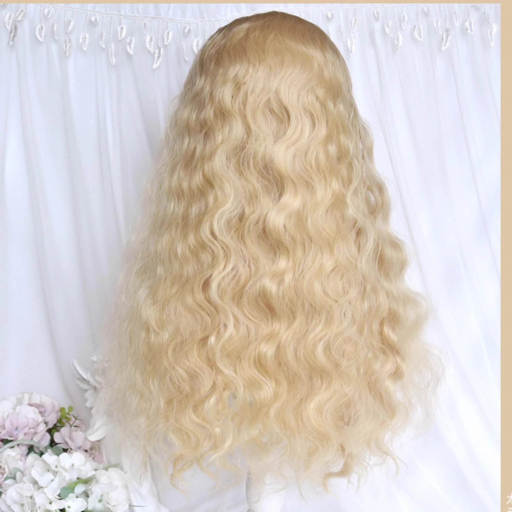 Sinwavy - Black Gold Girl - Elegant Lolita Wig Golden Long Curly Hair - Image 9