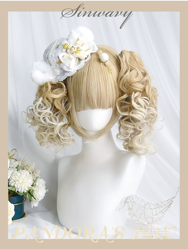Sinwavy - Pandora's Box - Lolita Short Wig with Cute Double Ponytails - Image 2