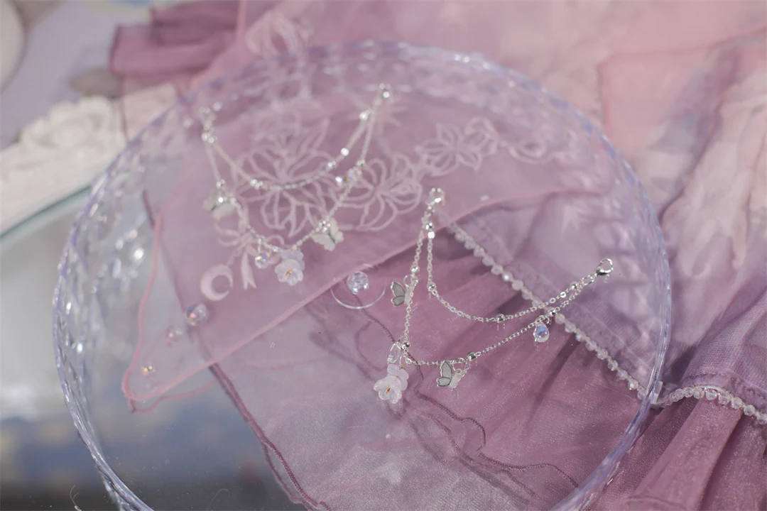 Krystal Flower Wedding Style Shoe Chain - Image 4