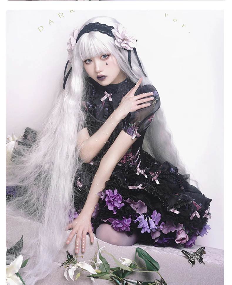 Floral Lolita Petticoat with Detachable Trim - Image 3