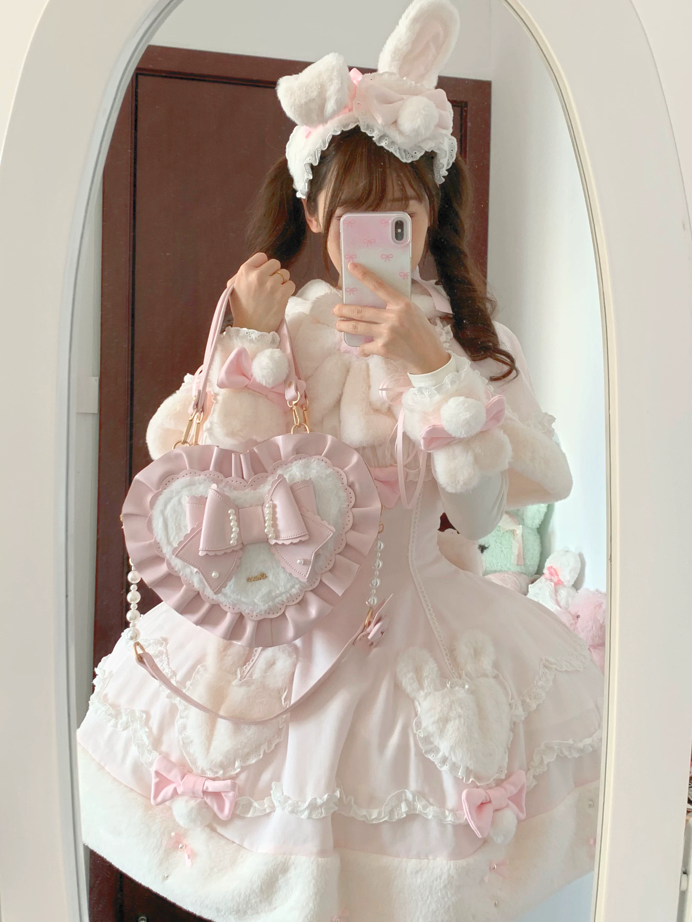 Small Gift Box - Sweet Lolita Heart Handbag, Bow Accent - Image 14