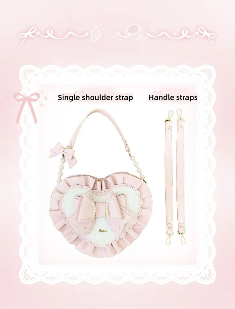 Small Gift Box - Sweet Lolita Heart Handbag, Bow Accent - Image 5