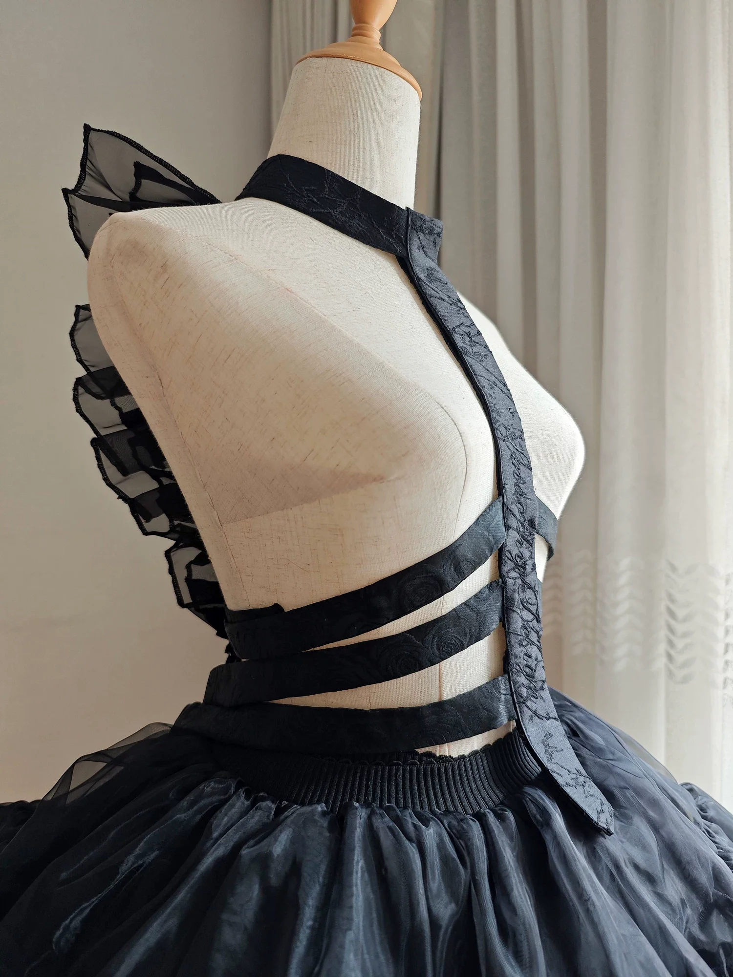 Jormungand - Snake Skeleton Inspired Back Accessory, Detachable Bows - Image 5