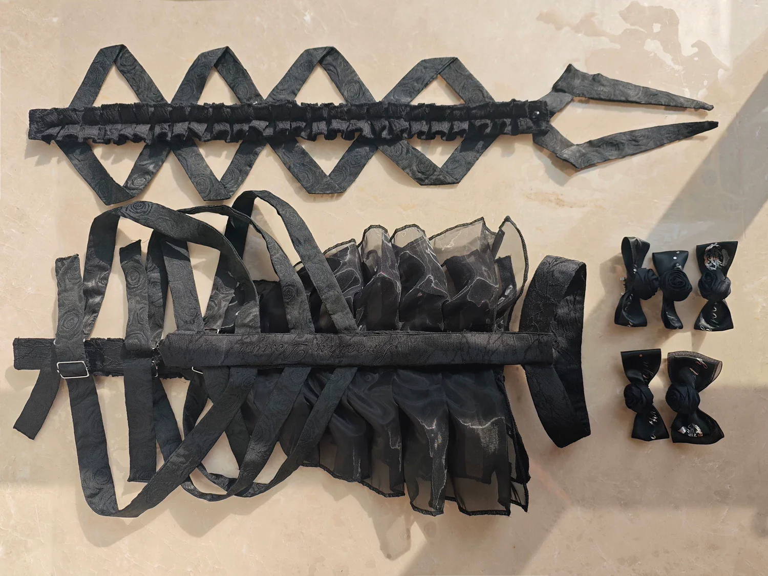 Jormungand - Snake Skeleton Inspired Back Accessory, Detachable Bows - Image 7