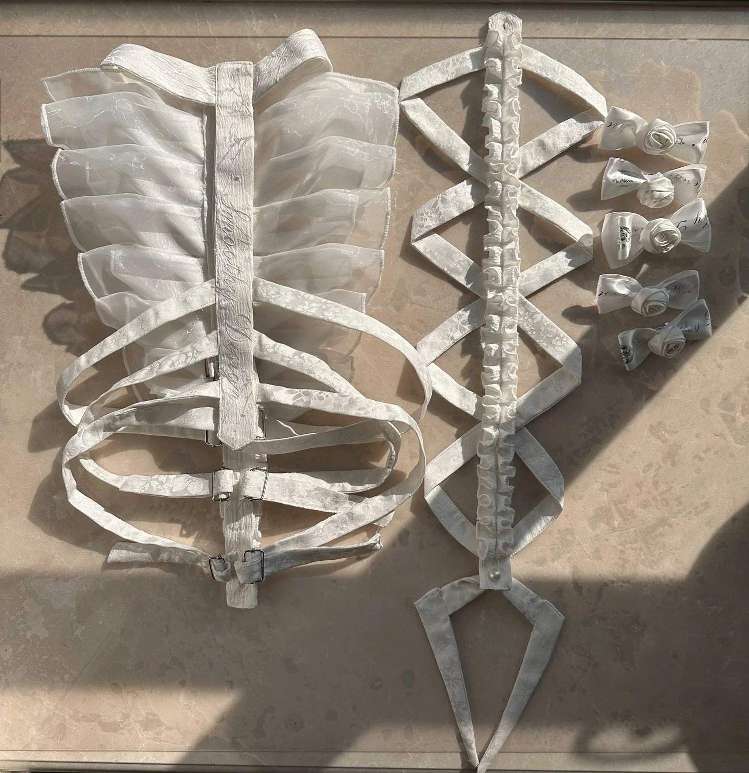 Jormungand - Snake Skeleton Inspired Back Accessory, Detachable Bows - Image 8