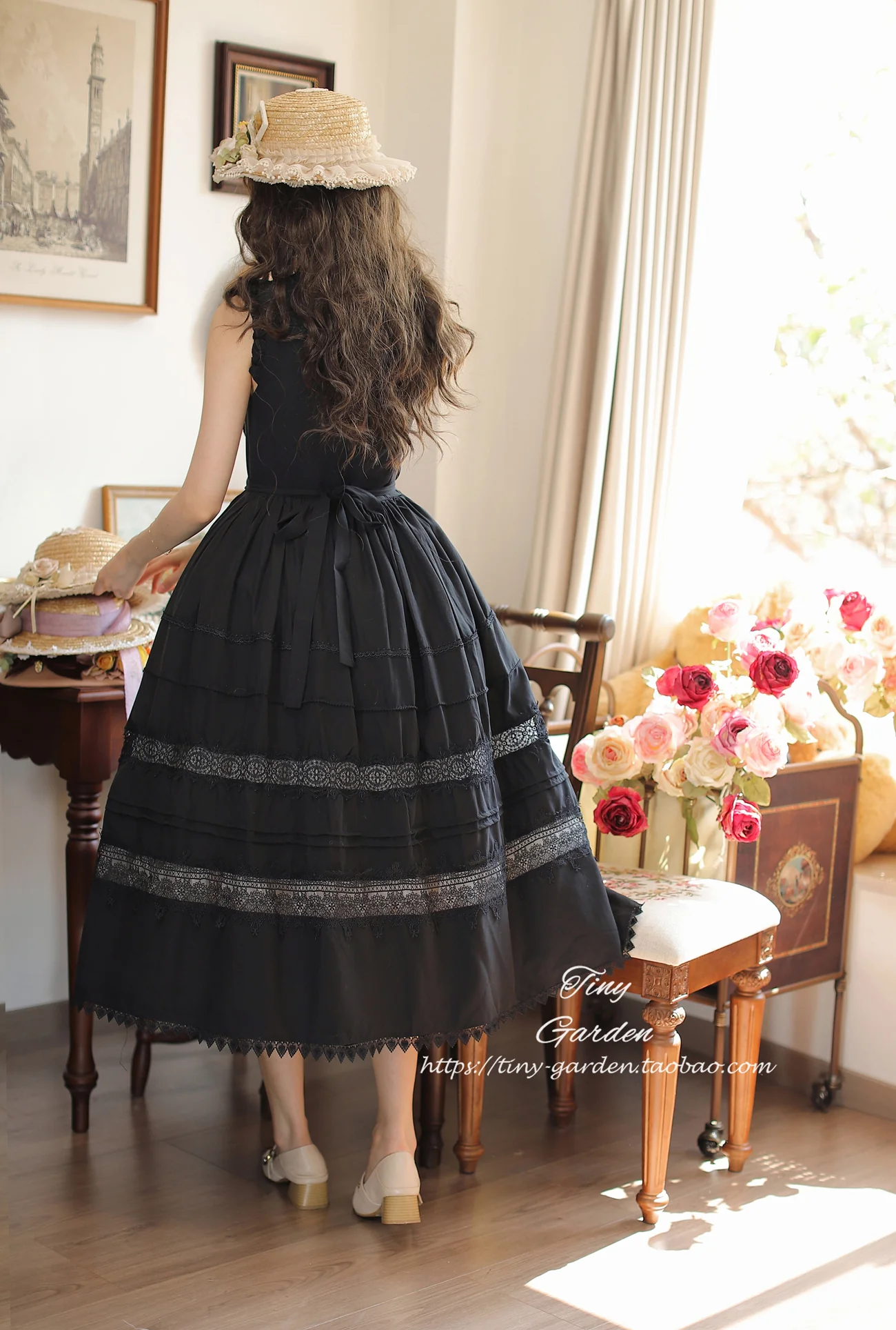 Spring Whisper - Solid Color Classic Lolita JSK Dress with Tulle Apron - Image 22