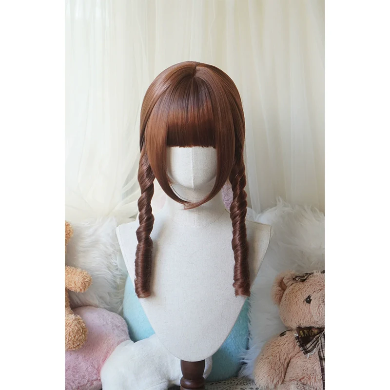 Imperial Tea - Solid Lolita Bob Wig With Detachable Curl Ponytail - Image 11