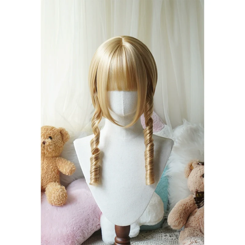 Imperial Tea - Solid Lolita Bob Wig With Detachable Curl Ponytail - Image 8