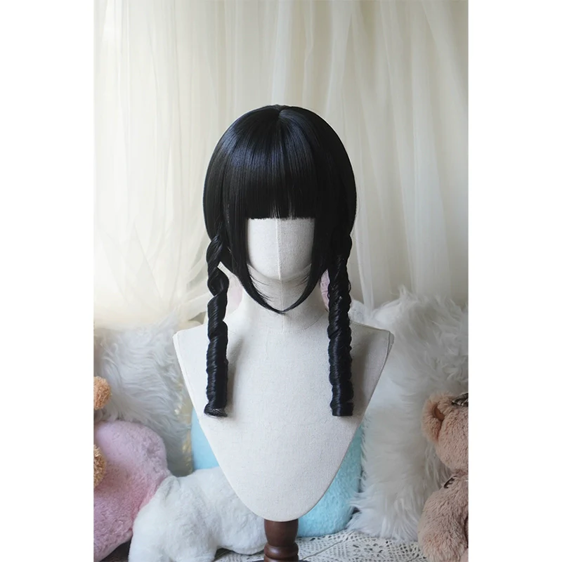 Imperial Tea - Solid Lolita Bob Wig With Detachable Curl Ponytail - Image 9