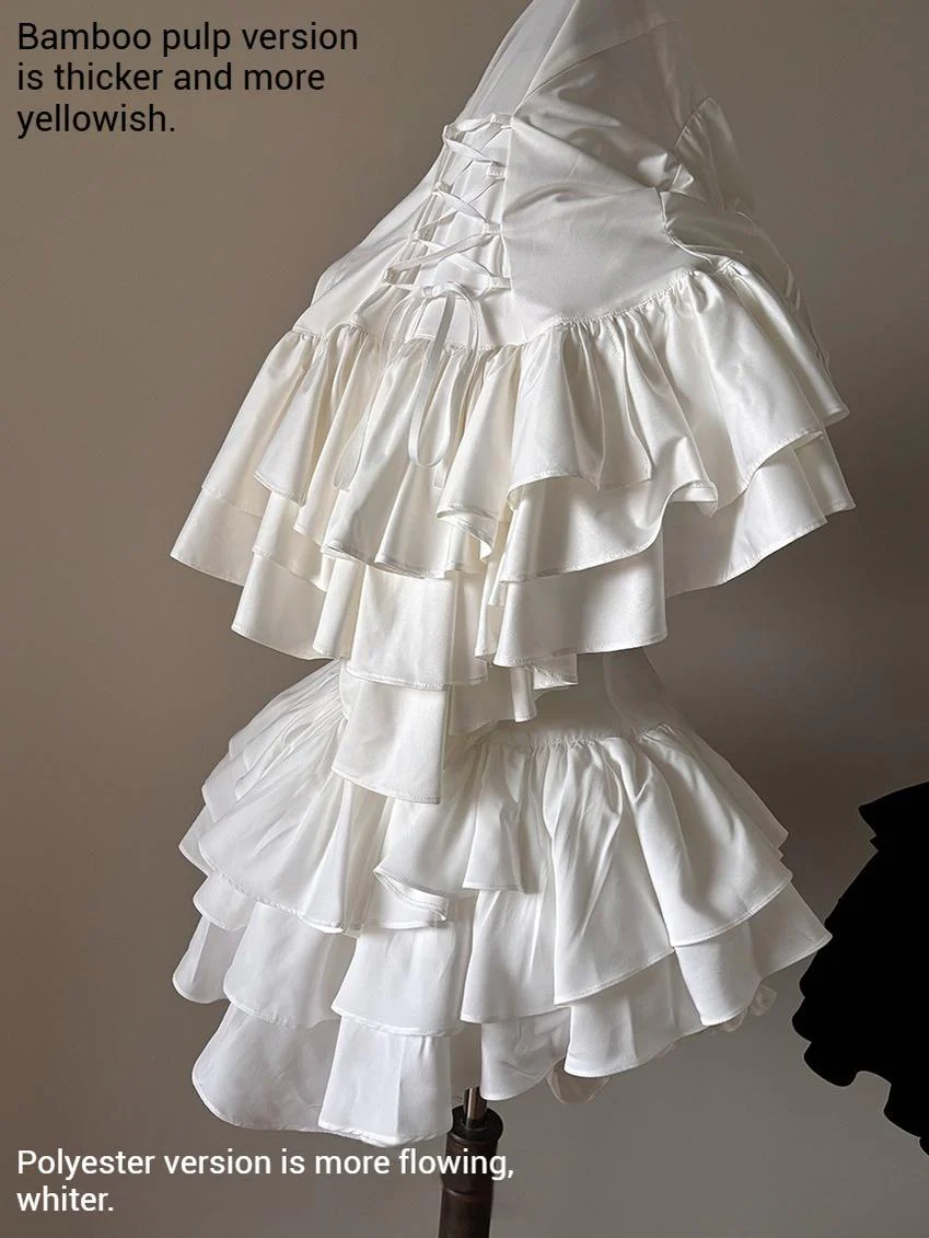 FlowerFairyDaily - Midnight Prayer - Solid Lolita Shirt with Flowing Tiered Back Hem - Image 34