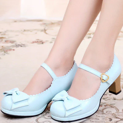 Bowknot Lolita High Heel Shoes - Image 5