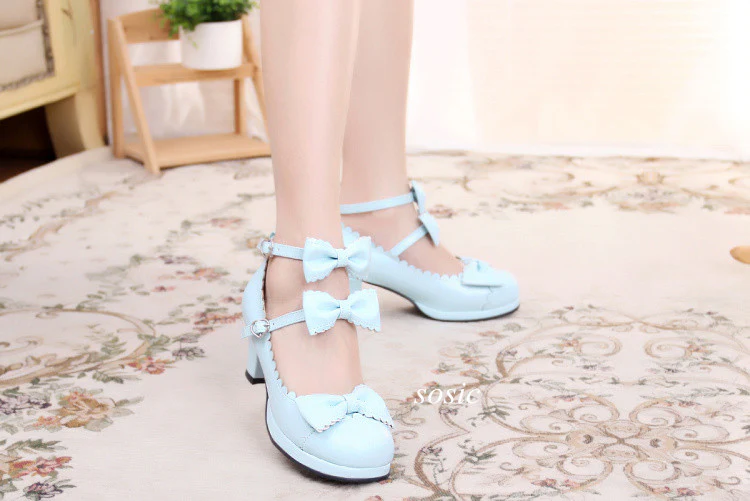 Gott Melody - Round-head Bowtie Leather Lolita Shoes - Image 16