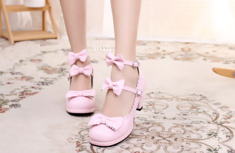 Gott Melody - Round-head Bowtie Leather Lolita Shoes - Image 19