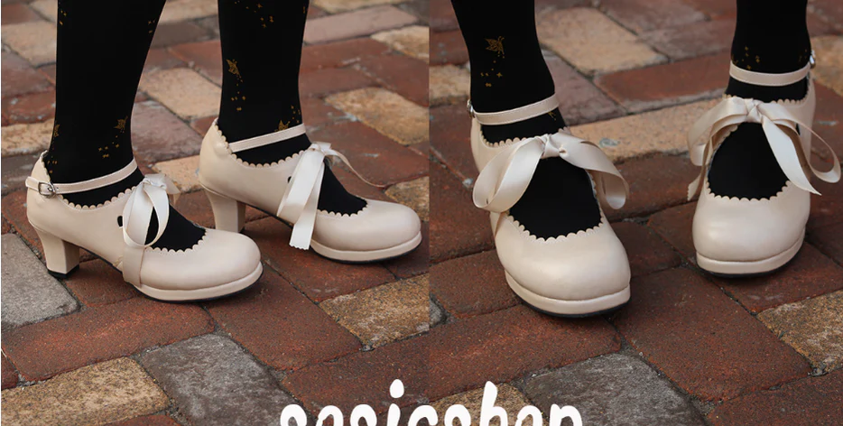Qing Mengnuo - Elegant Lolita Satin High Heel Handmade Shoes - Image 29