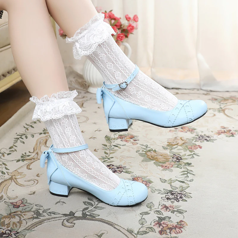 Rei Su Su - Sweet Lolita Round Toe Leather Shoes Multicolors - Image 21