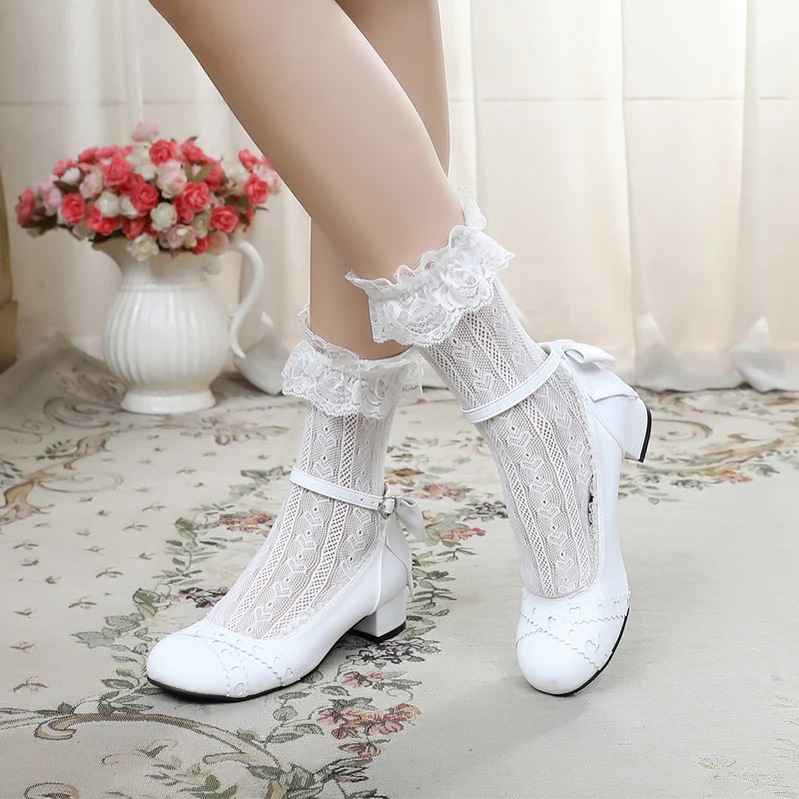 Rei Su Su - Sweet Lolita Round Toe Leather Shoes Multicolors - Image 25