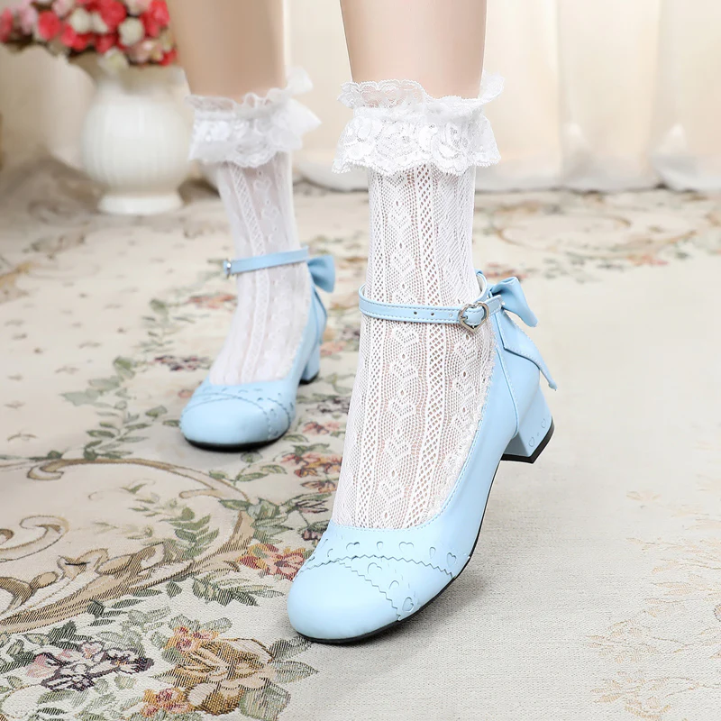 Rei Su Su - Sweet Lolita Round Toe Leather Shoes Multicolors - Image 3