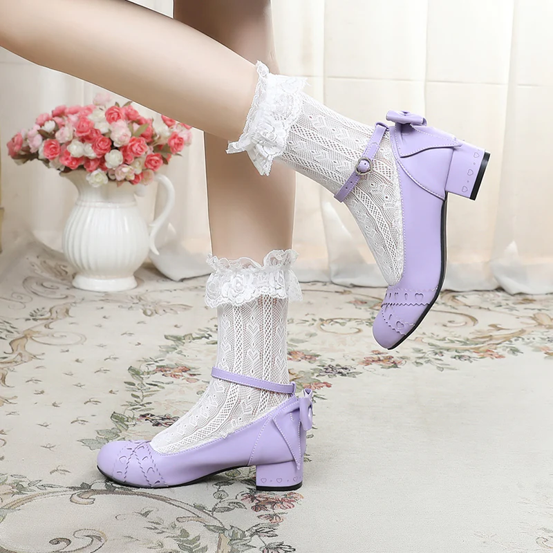 Rei Su Su - Sweet Lolita Round Toe Leather Shoes Multicolors - Image 7