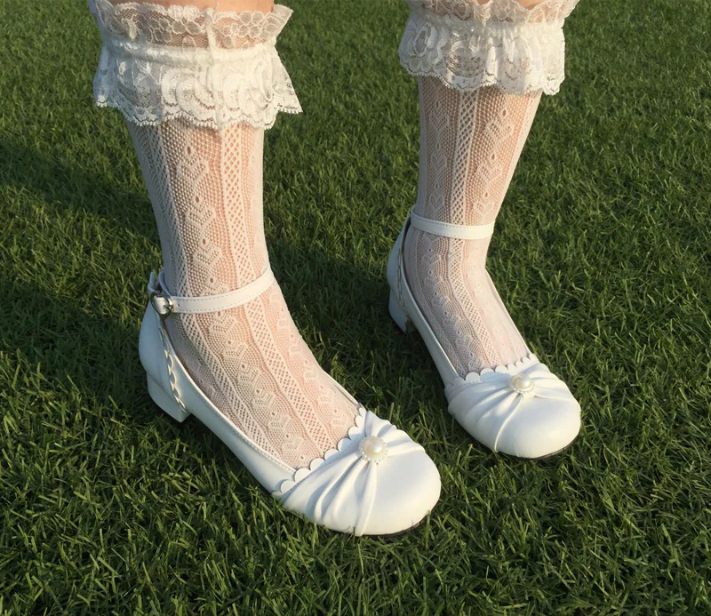 Shell Dew - Sweet Lolita Bow Round Toe Shoes - Image 13