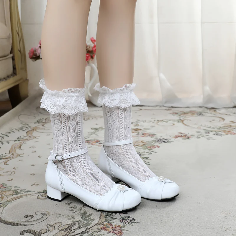 Shell Dew - Sweet Lolita Bow Round Toe Shoes - Image 26
