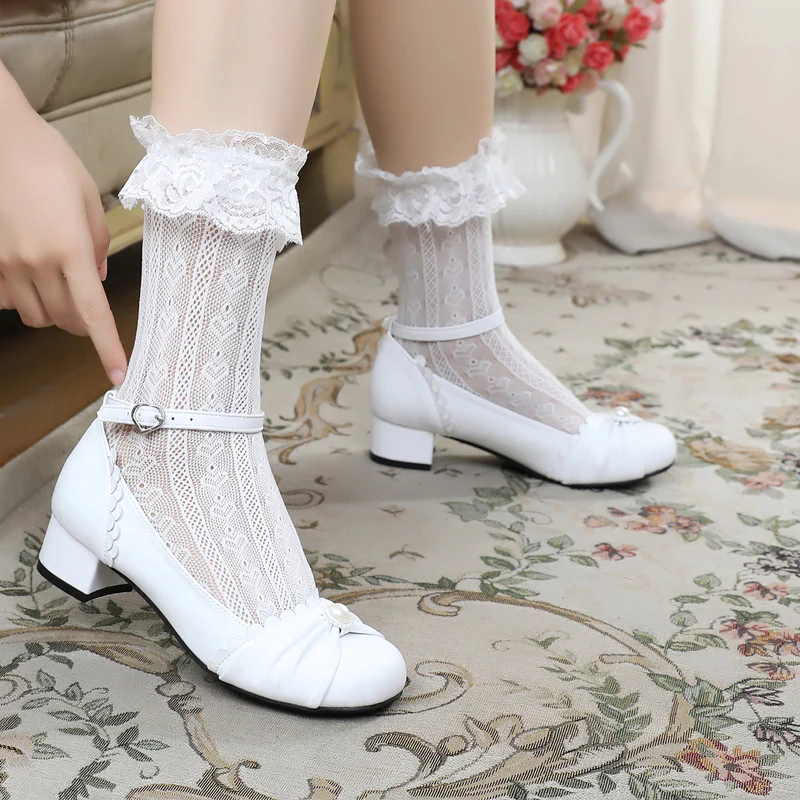 Shell Dew - Sweet Lolita Bow Round Toe Shoes - Image 28