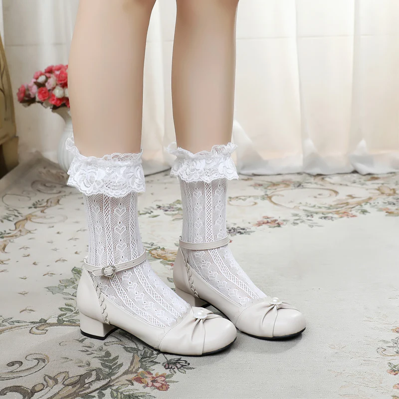 Shell Dew - Sweet Lolita Bow Round Toe Shoes - Image 30