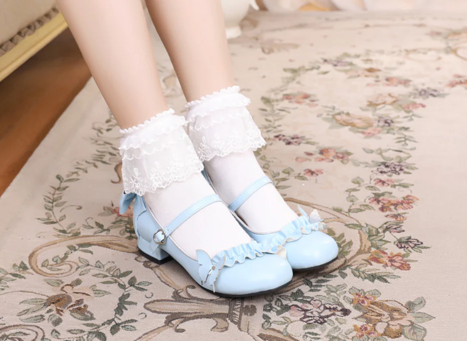 Stand Still and Don't Fly - Daily Sweet Lolita Round Toe Handmade Shoes - Image 18