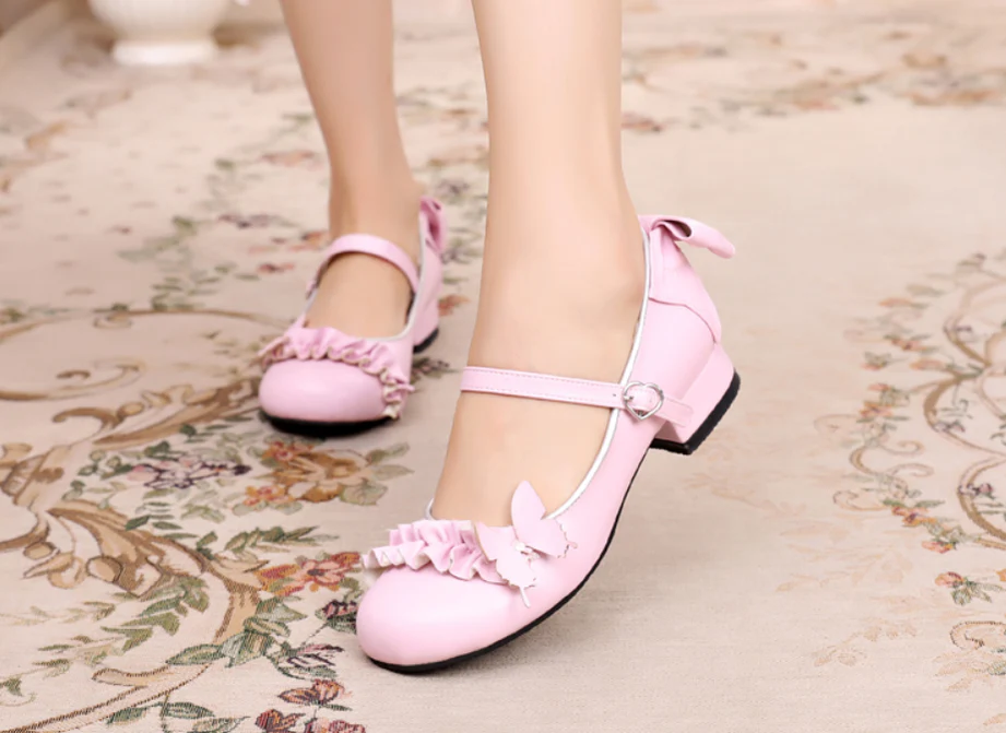 Stand Still and Don't Fly - Daily Sweet Lolita Round Toe Handmade Shoes - Image 23