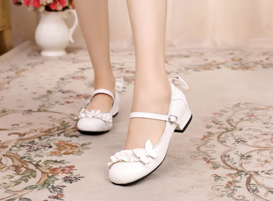 Stand Still and Don't Fly - Daily Sweet Lolita Round Toe Handmade Shoes - Image 4