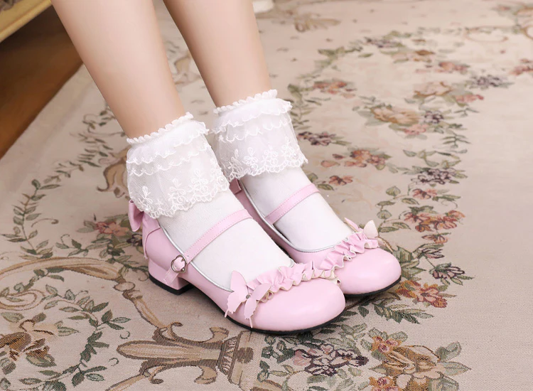 Stand Still and Don't Fly - Daily Sweet Lolita Round Toe Handmade Shoes - Image 6