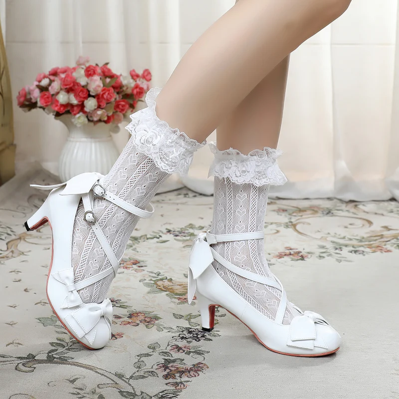Wind Tide Rumors - Cross-Strap Sweet Lolita Handmade Shoes - Image 41
