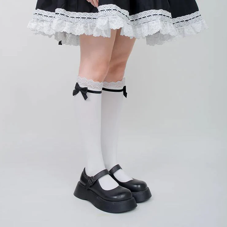 Roji roji - Spring Bow Lace Sweet Cotton Socks