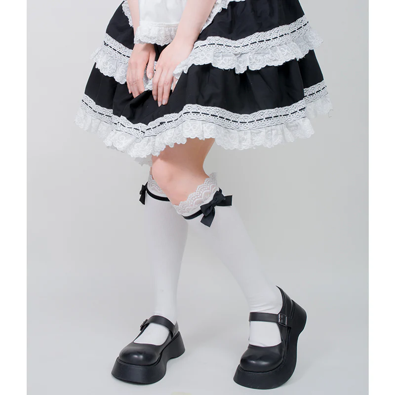Roji roji - Spring Bow Lace Sweet Cotton Socks - Image 5
