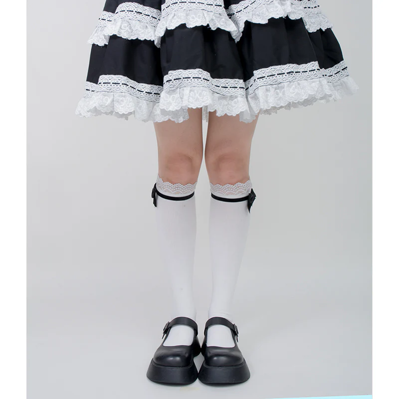 Roji roji - Spring Bow Lace Sweet Cotton Socks - Image 8