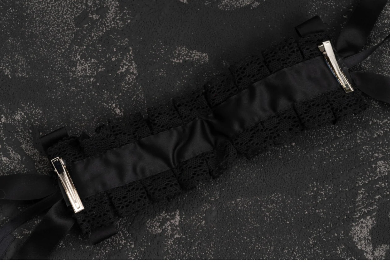 Strange Sugar - Gothic Handmade Black Rose Hairband - Image 11