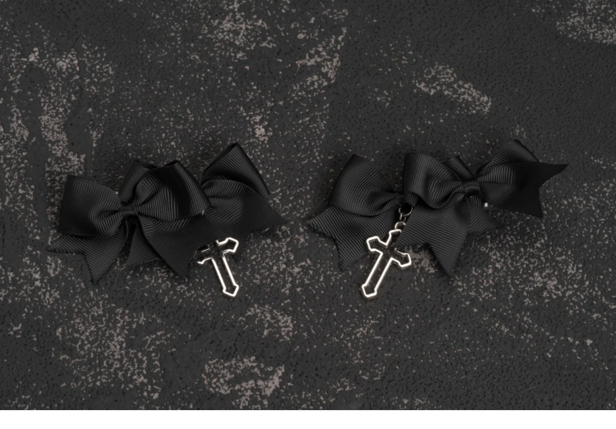 Strange Sugar - Gothic Lolita Cross bows headdress - Image 8