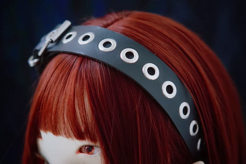 Strange Sugar - Gothic Lolita KC Faux Leather Punk Lolita Hair Accessories - Image 36