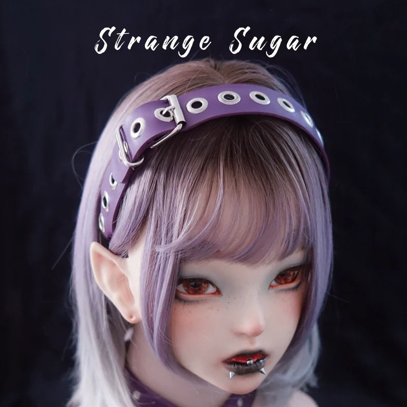 Strange Sugar - Gothic Lolita KC Faux Leather Punk Lolita Hair Accessories - Image 9