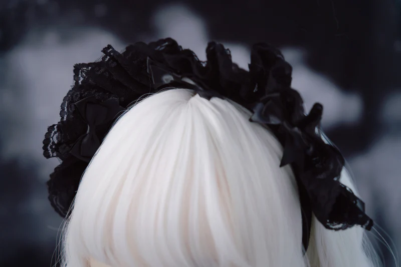 Strange Sugar - Gothic Lolita Lace Black Headband - Image 3