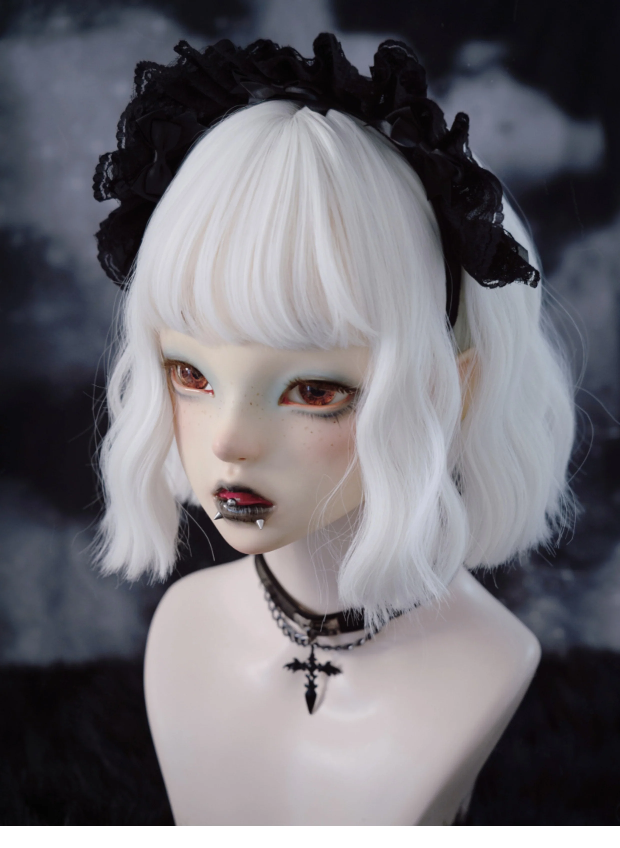 Strange Sugar - Gothic Lolita Lace Black Headband - Image 5