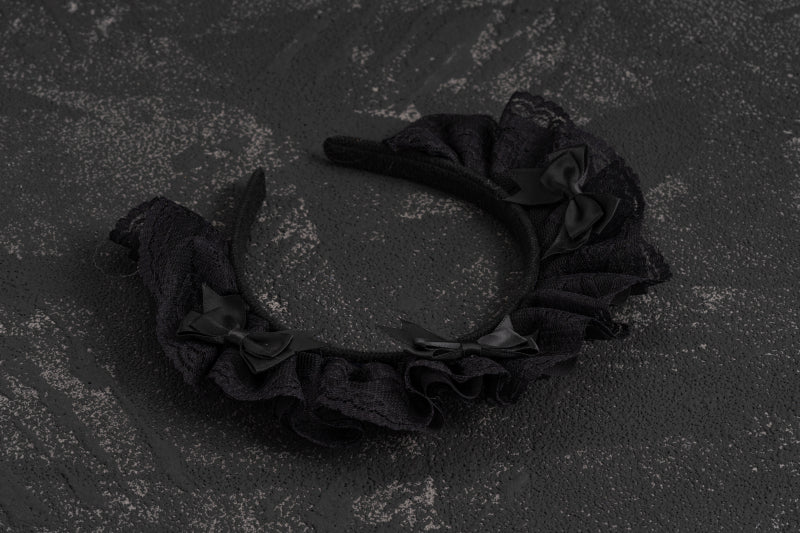 Strange Sugar - Gothic Lolita Lace Black Headband - Image 8