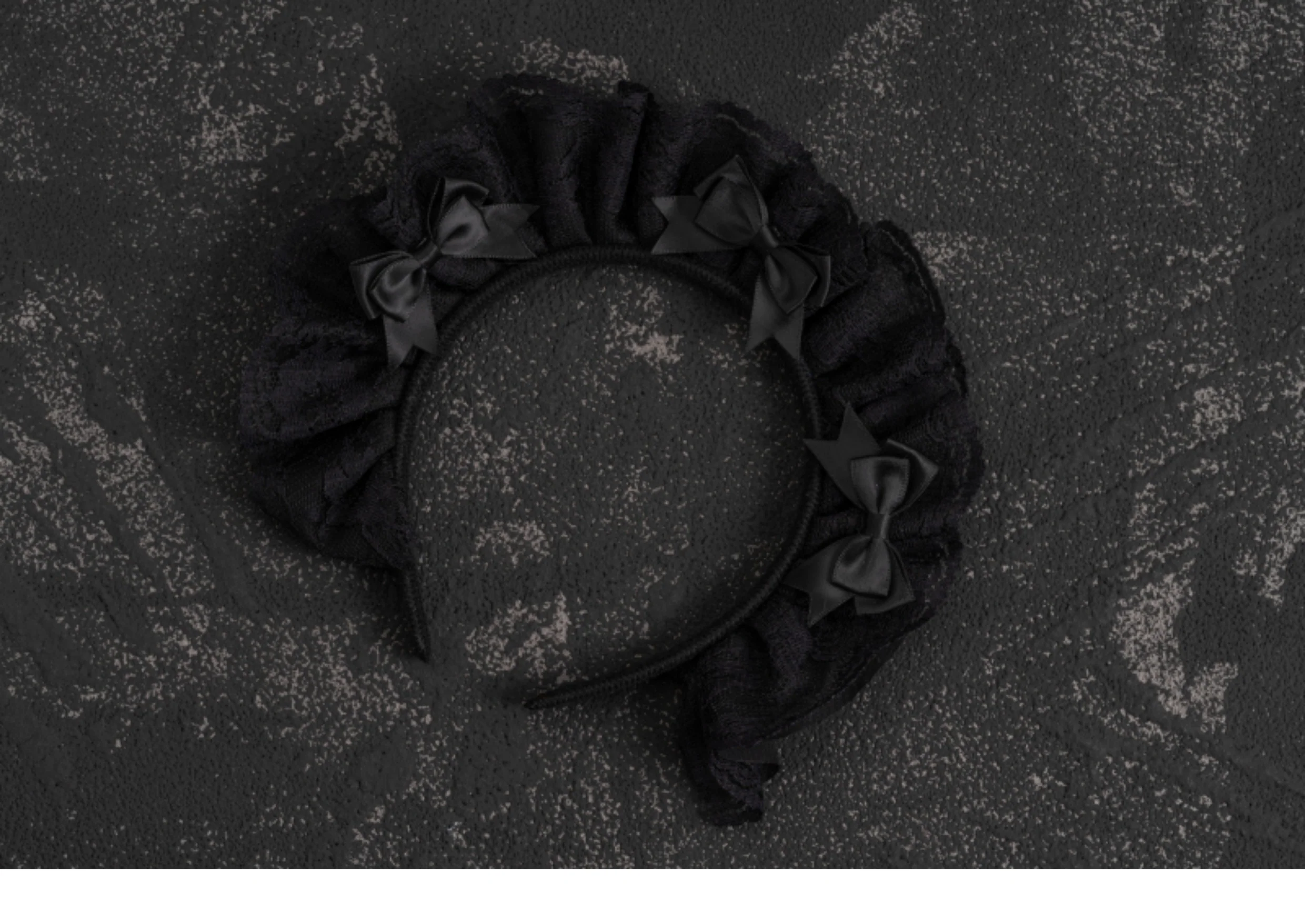 Strange Sugar - Gothic Lolita Lace Black Headband - Image 9