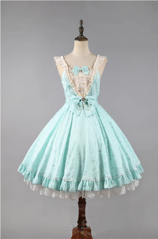 Midsummer Star - Foil Printing Lolita JSK Dress Solid Color - Image 17