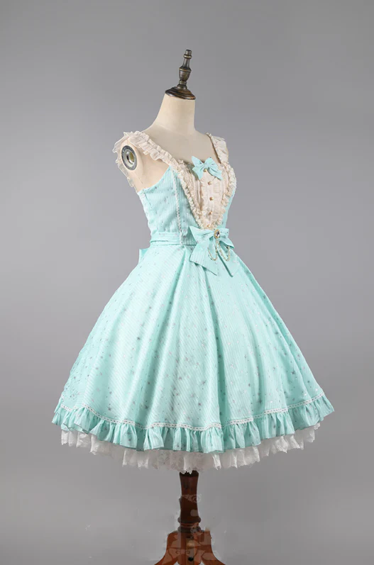 Midsummer Star - Foil Printing Lolita JSK Dress Solid Color - Image 32
