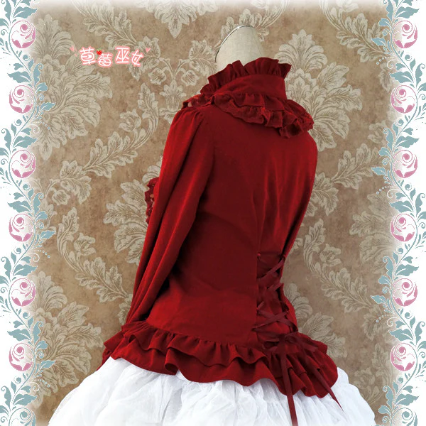 Stand Coallr Silk Retro Lolita Blouse - Image 11