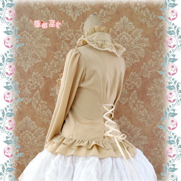 Stand Coallr Silk Retro Lolita Blouse - Image 15
